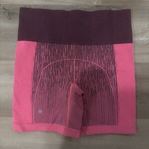 lululemon athletica Pink and Burgundy Athletic Shorts